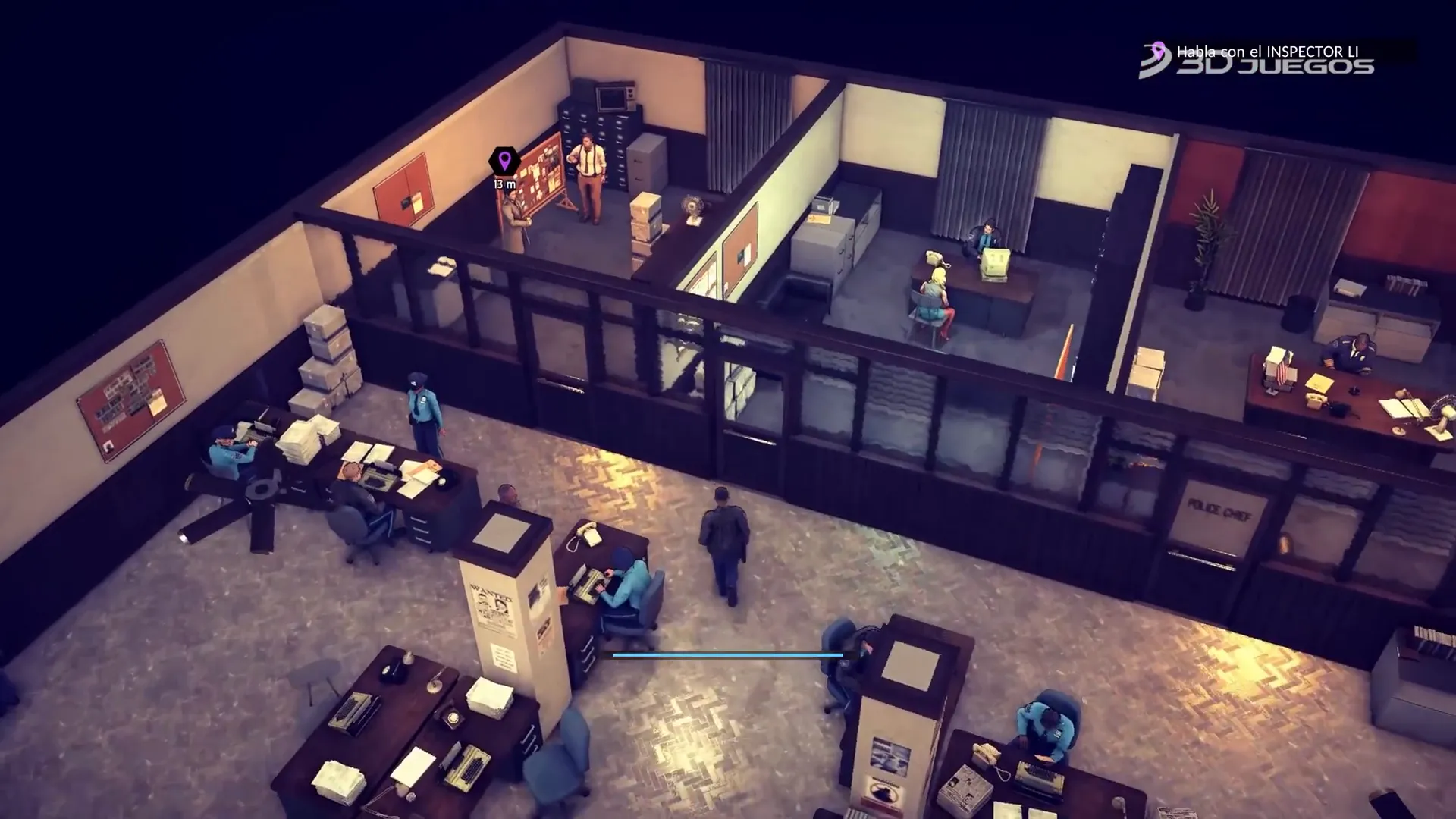 El protagonista novato en la comisaría de policía