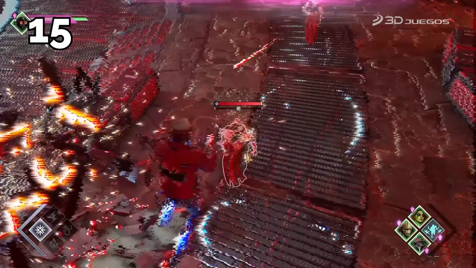 Momento de gameplay de Guardians of the Galaxy