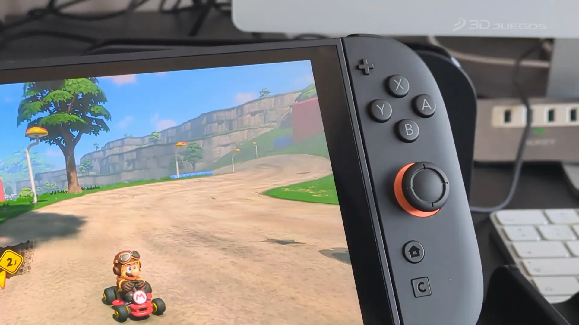 Pantalla de Nintendo Switch 2 mostrando colores vivos y brillo