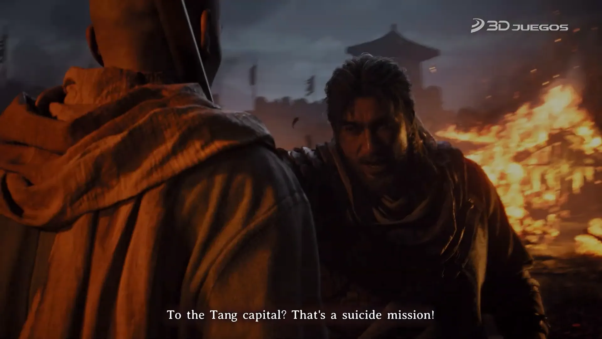 Pantalla inicial de Blood Message mostrando gráficos cinematográficos y acción intensa