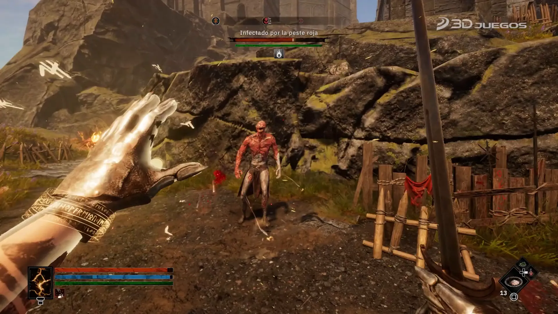 Mapa y entorno medieval oscuro, influencia clara de Elder Scrolls