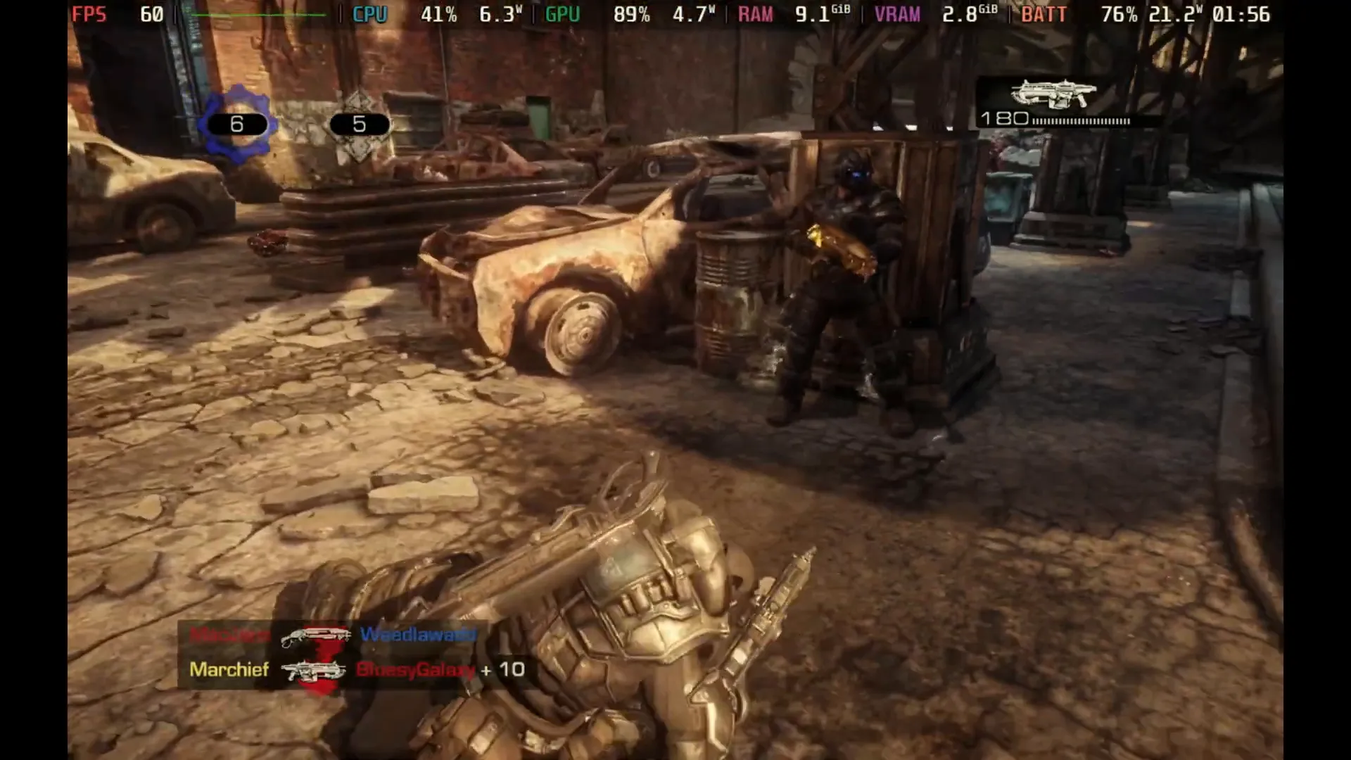 Pantalla de final de partida en Gears of War: Reloaded beta multiplayer en Steam Deck