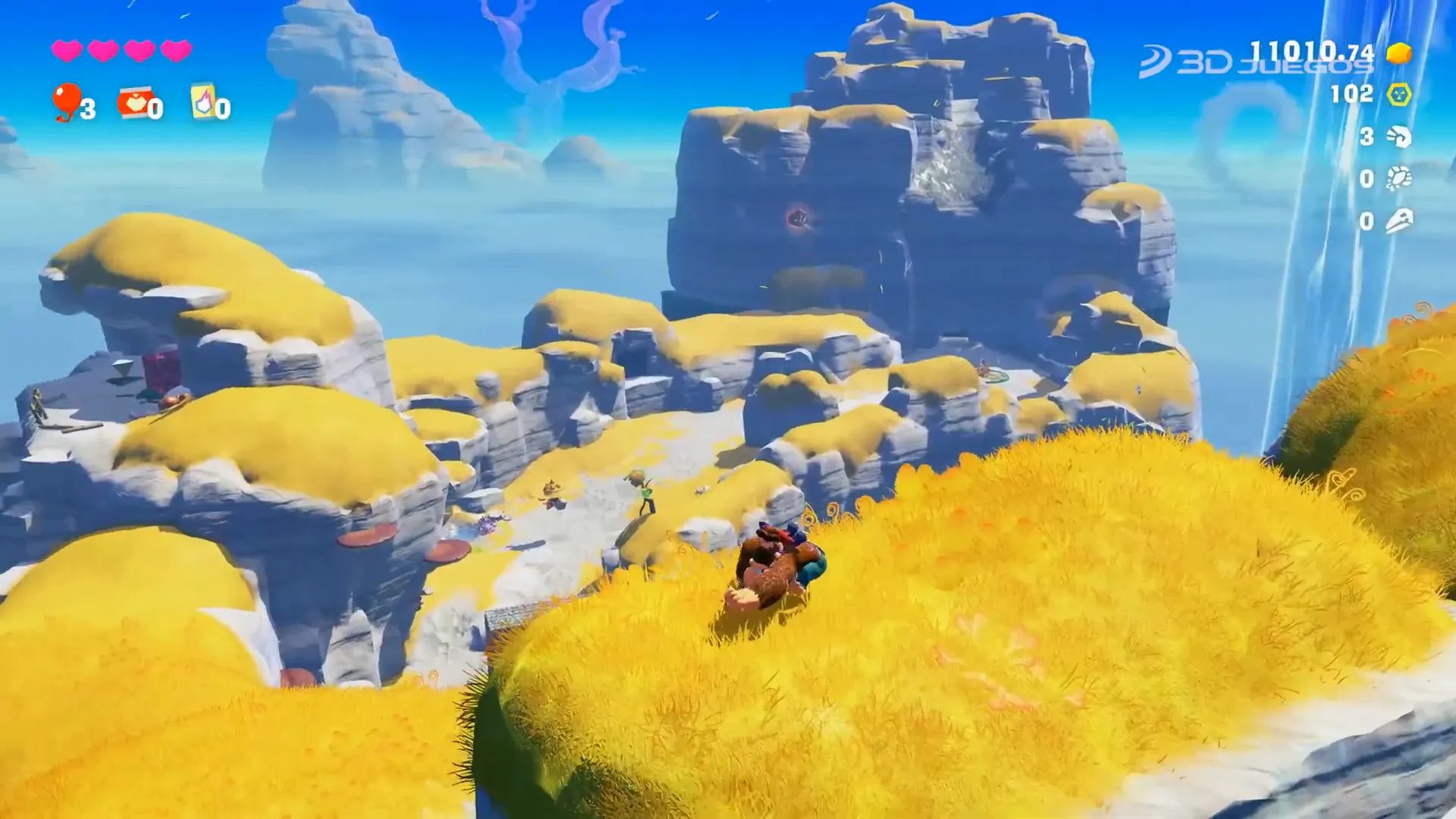 Donkey Kong Bananza gameplay en niveles abiertos y transformación animal