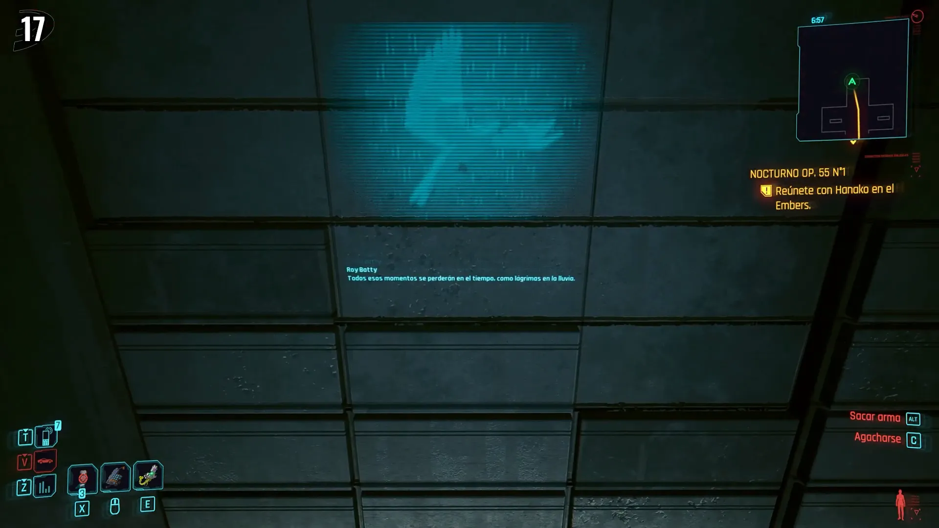 Tumbas de Johnny Silverhand y Roy Batty en Night City