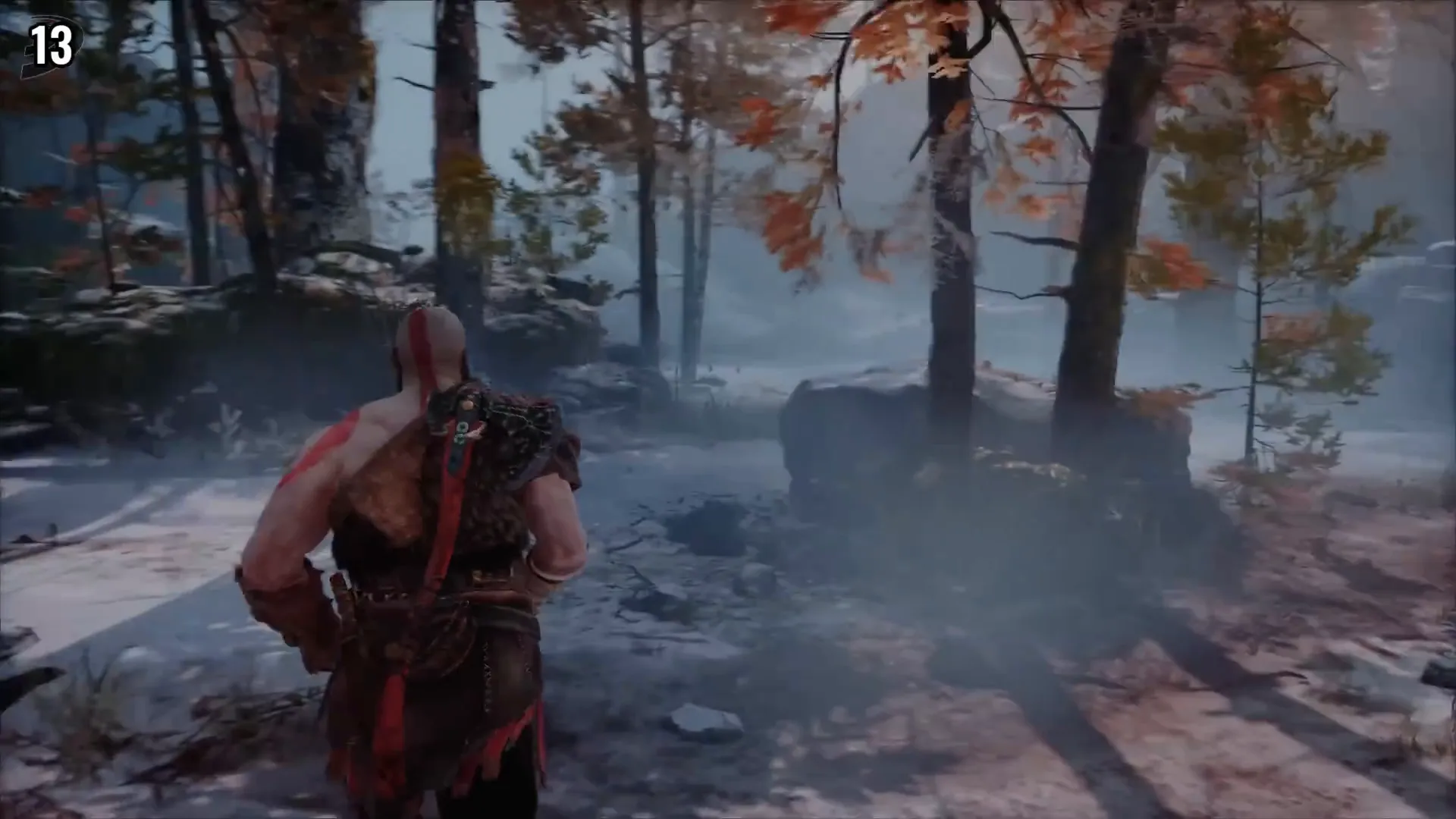 Primer enfrentamiento contra Baldur en la parte trasera de la cabaña