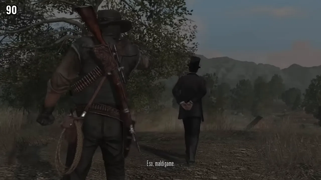 Encuentro final del Hombre Extraño en la colina donde John será enterrado