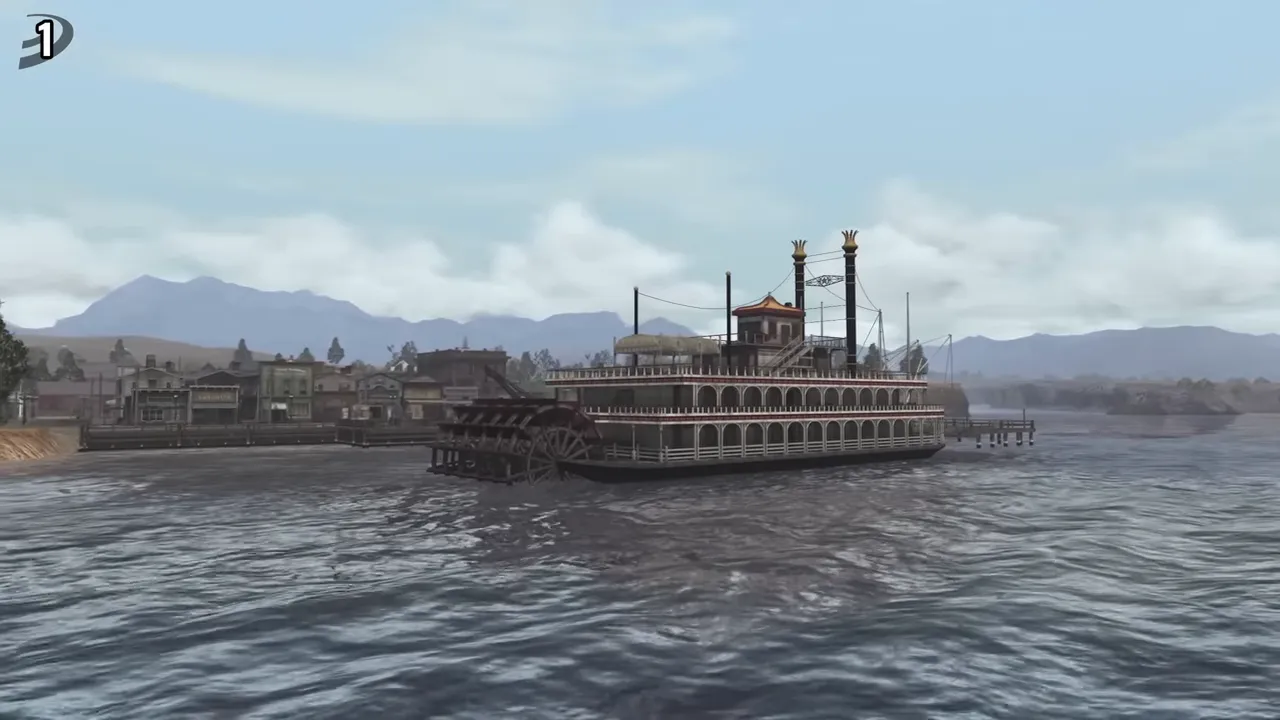 John Marston desembarcando al inicio del juego